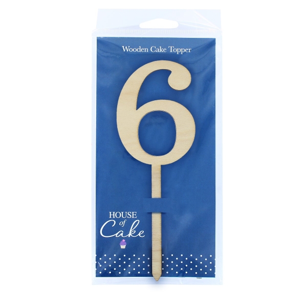 Cake Topper - 6 - Wood